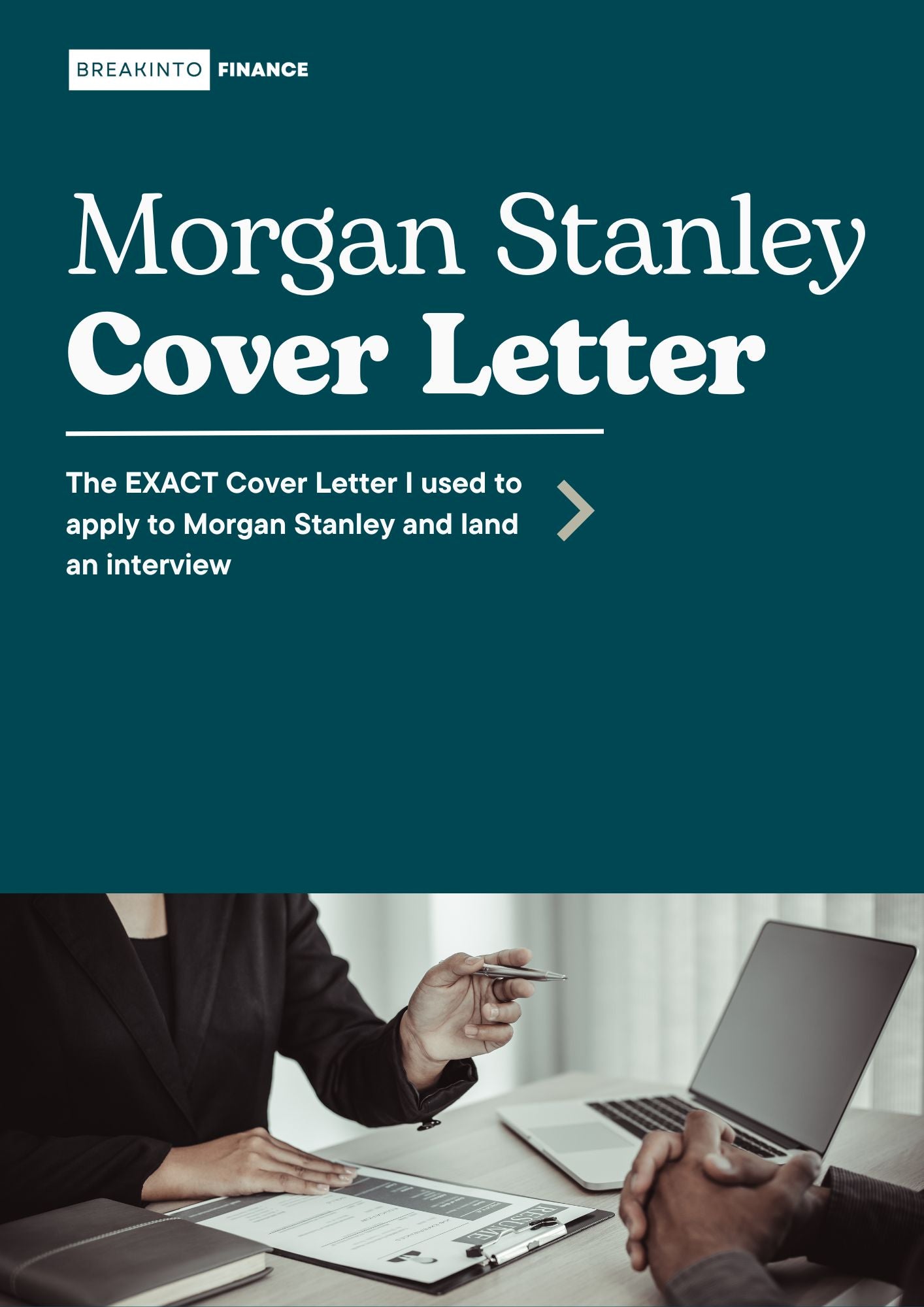 Investment Banking Cover Letter - Morgan Stanley