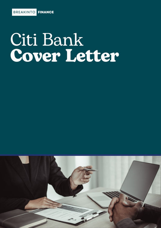 Investment Banking Cover Letter - Citi